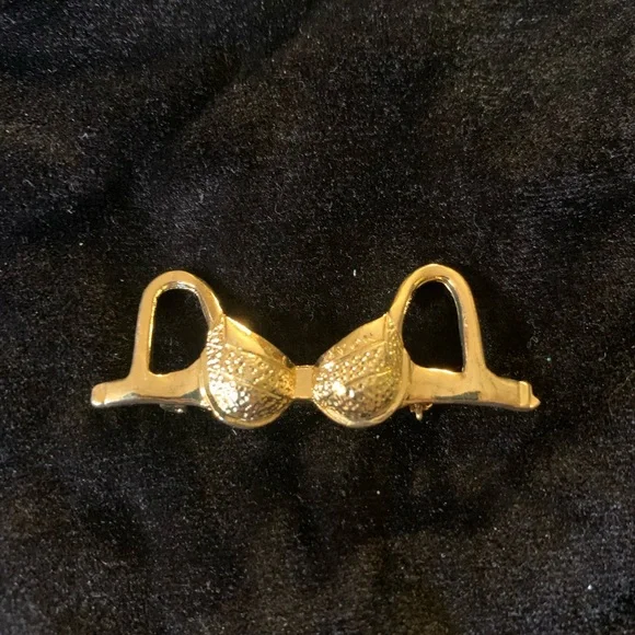 Avon Gold-Tone Bra Brooch - Picture 2 of 3